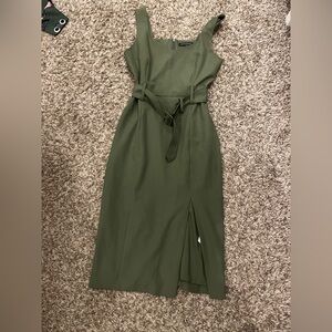 Banana Republic Olive Midi Dress with Belt